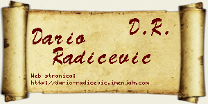 Dario Radičević vizit kartica